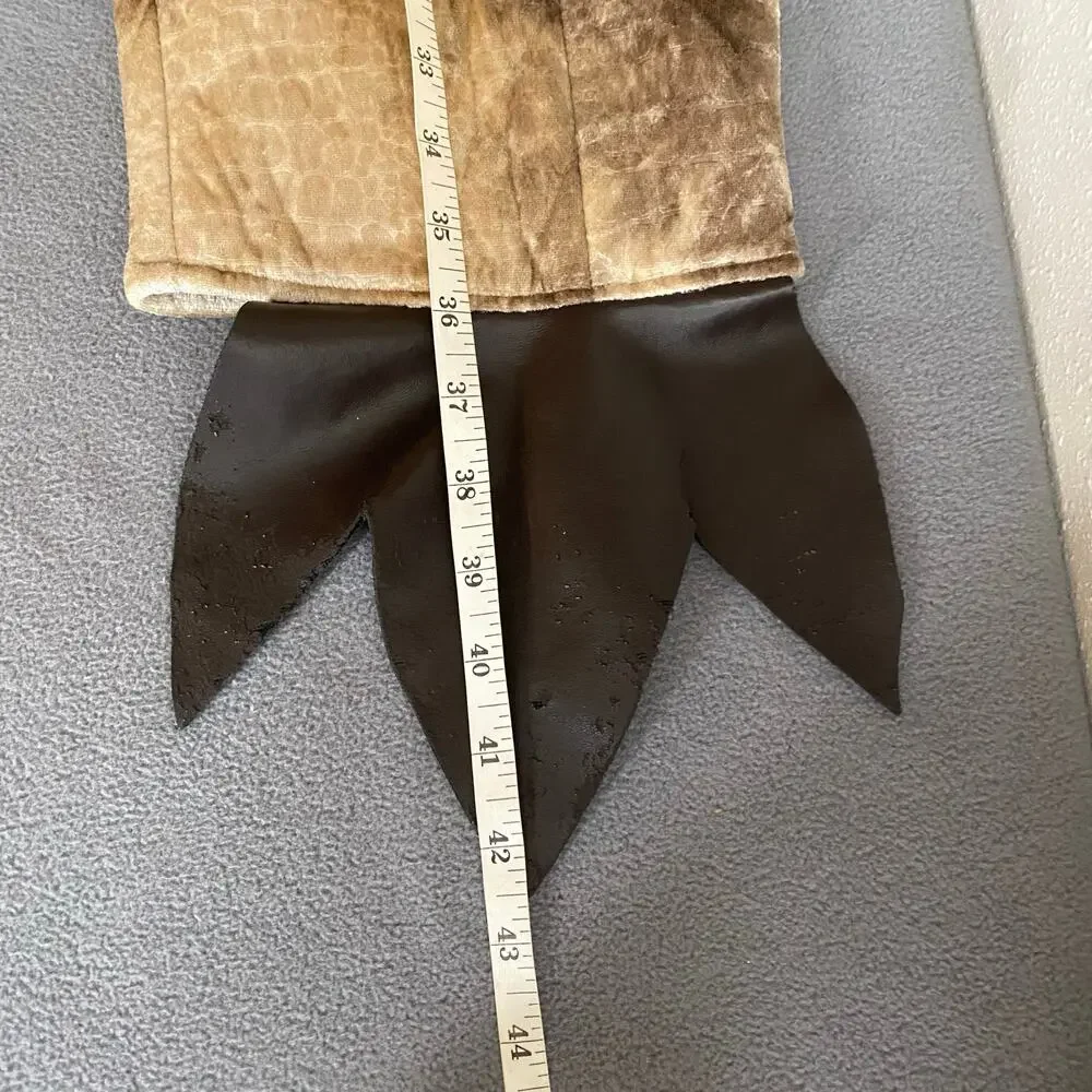 Wishcraft Dinosaur Triceratops Two Piece Soft Costume Kids 6 Tan Brown Halloween